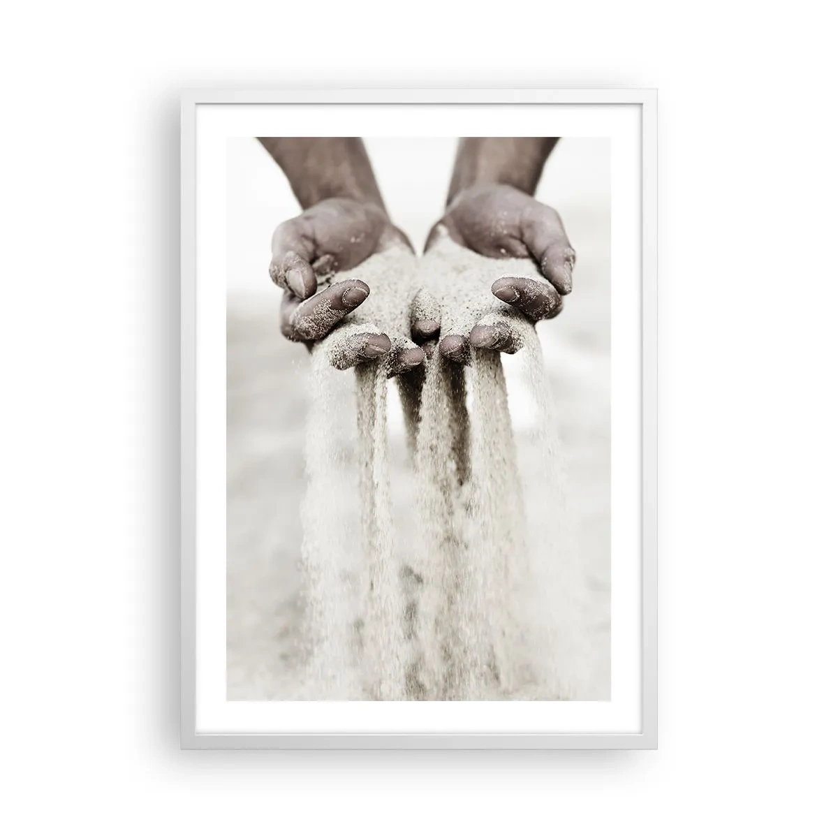 Poster in cornice bianca - Con queste mani... - 50x70 cm