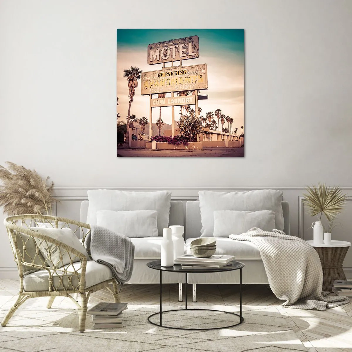 Quadro su vetro - Qui il tempo si è fermato - 30x30 cm