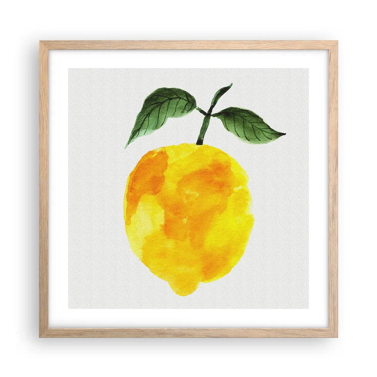 Poster in cornice rovere chiaro - Scoprire il sapore del sole - 50x50 cm