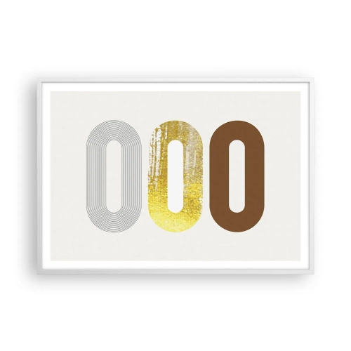 Poster in cornice bianca - Ohh! - 100x70 cm