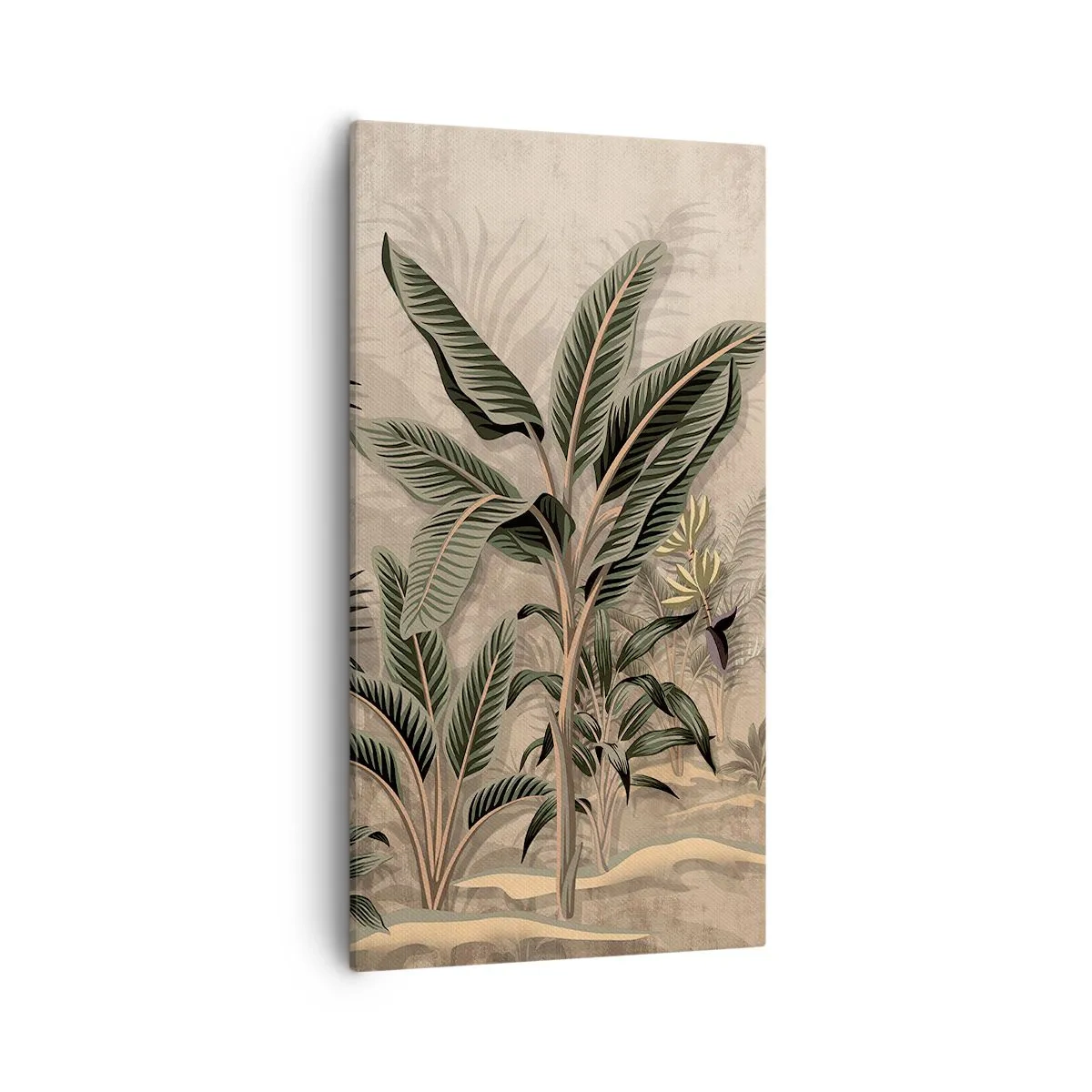 Quadro su tela - Stampe su Tela - Incisione in stile coloniale - 55x100 cm