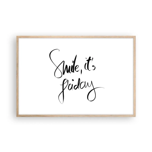 Poster in cornice rovere chiaro - Vera gioia - 91x61 cm