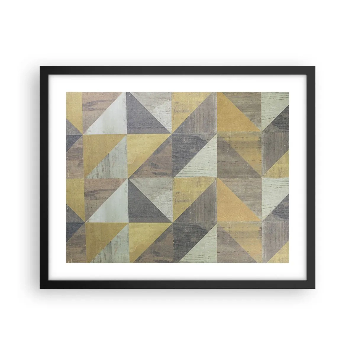 Poster in cornice nera - Secondo i triangoli - 50x40 cm