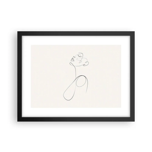 Poster in cornice nera - Avvolta nei sogni - 40x30 cm