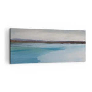 Quadro su tela - Stampe su Tela - Un paesaggio minimalista con linea di galleggiamento e orizzonte - 120x50cm - Paesaggio orizzontale - Decorazione murale moderna per soggiorno e camera da letto ARTTOR