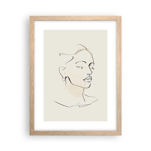 Poster in cornice rovere chiaro - Linea sicura - 30x40 cm