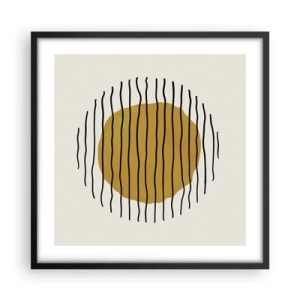 Poster in cornice nera - Astrazione fremente di calore - 50x50 cm