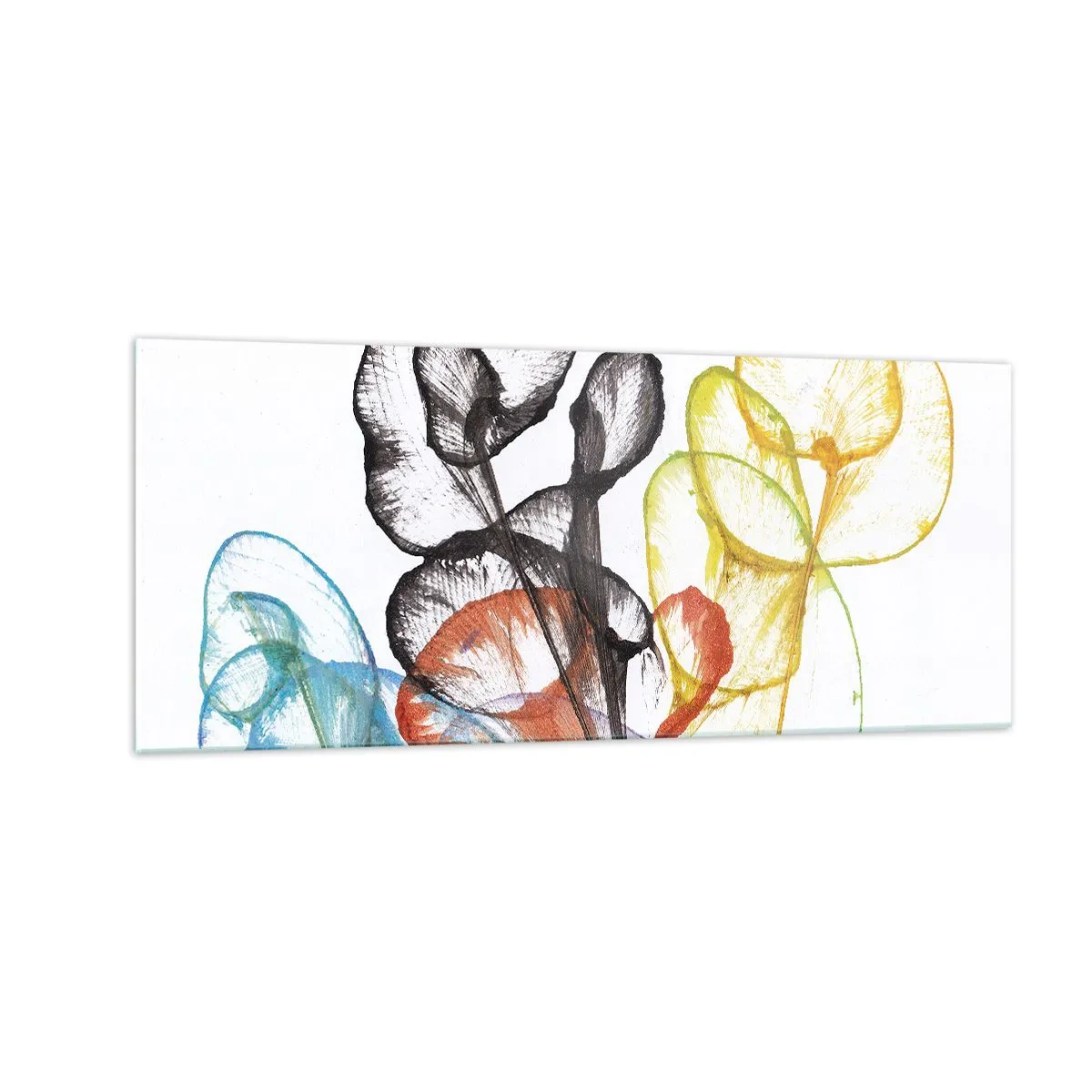 Quadro su vetro - Fiori con l'anima - 100x40 cm