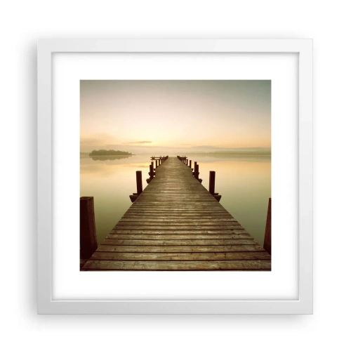 Poster in cornice bianca - Aurora, alba, luce - 30x30 cm