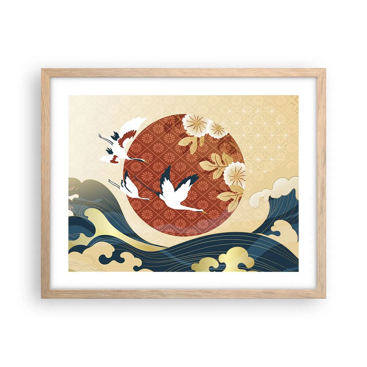 Poster in cornice rovere chiaro - Favola giapponese - 50x40 cm