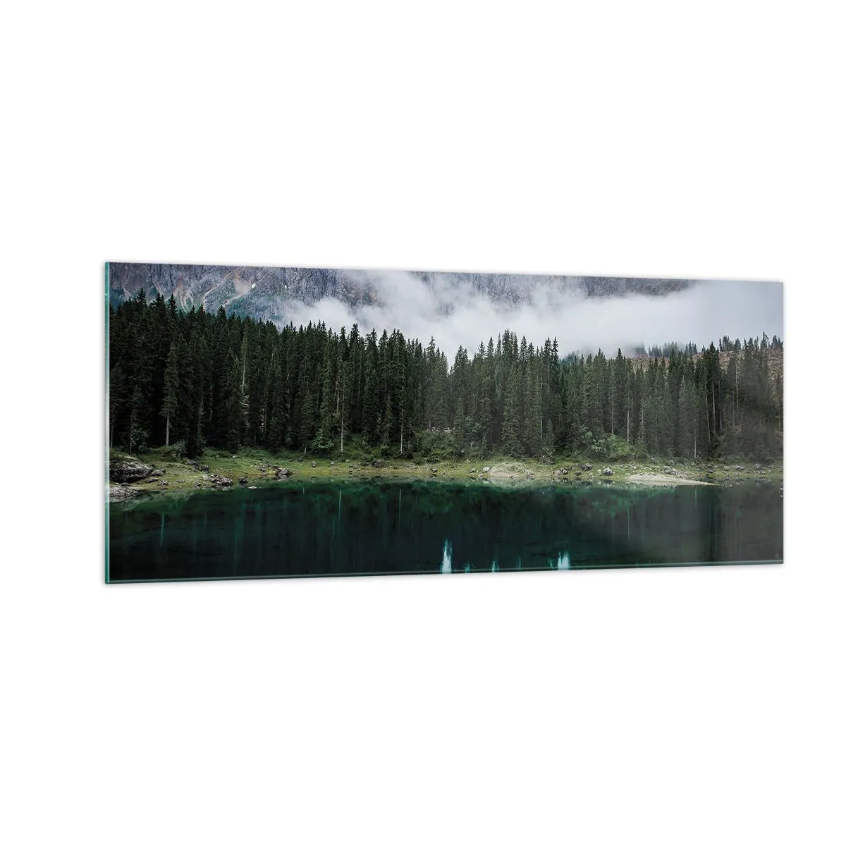 Quadro su vetro - Silenzio, non svegliamo l'acqua che dorme... - 100x40 cm