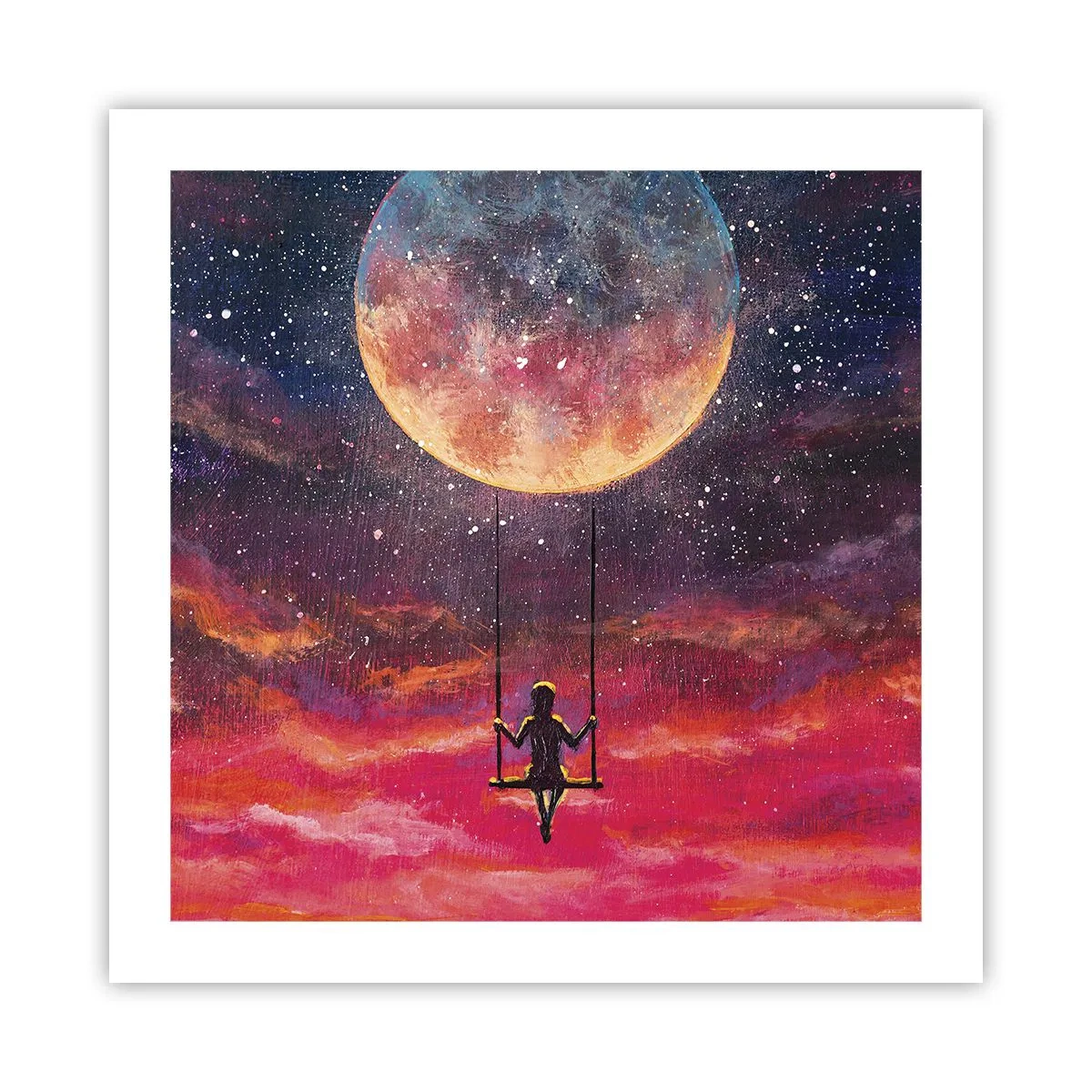 Poster - Con la testa tra le nuvole - 50x50 cm