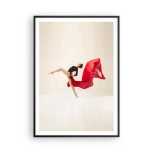 Poster in cornice nera - Rosso e nero - 70x100 cm