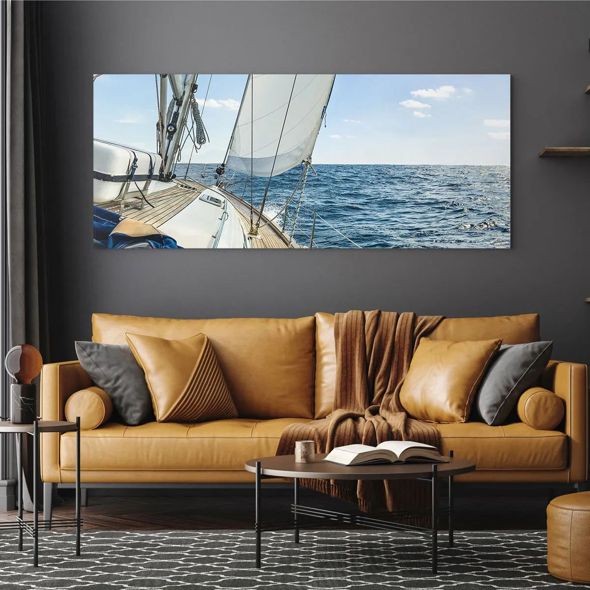Quadro su vetro - Benvenuta avventura - 100x40 cm