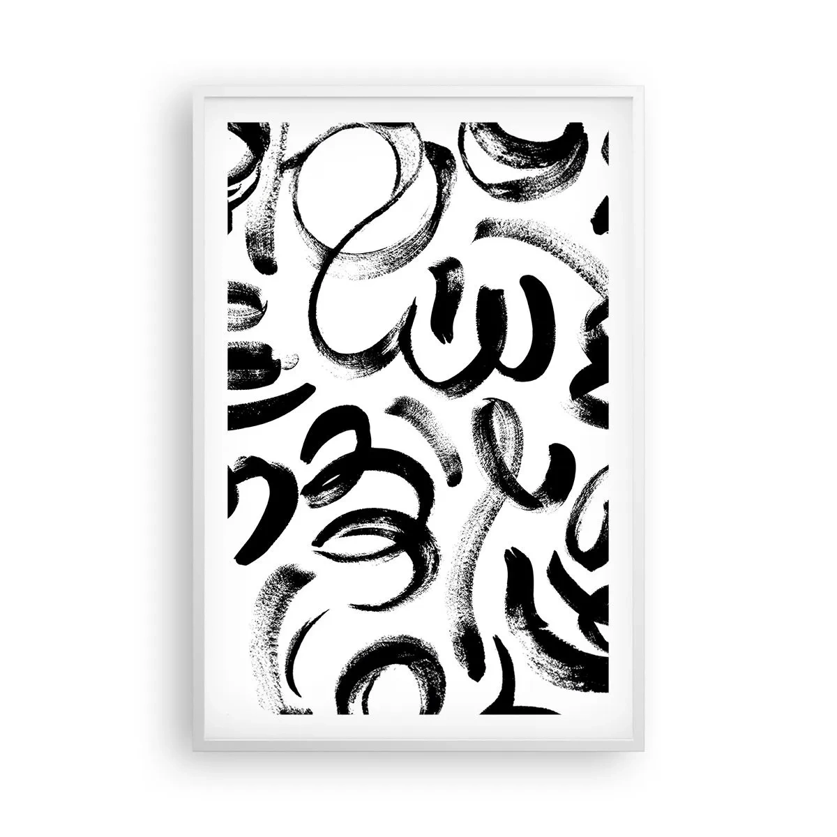 Poster in cornice bianca - Nero su bianco - 61x91 cm