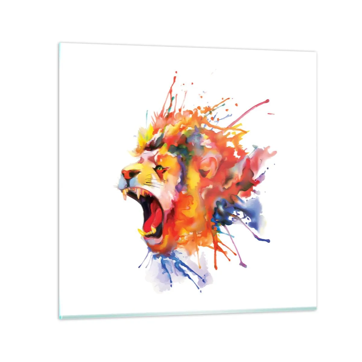 Quadro su vetro - Esplosione d'ira - 40x40 cm