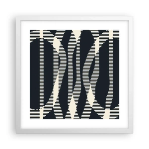 Poster in cornice bianca - Tentativo di rompere l'oscurità - 40x40 cm