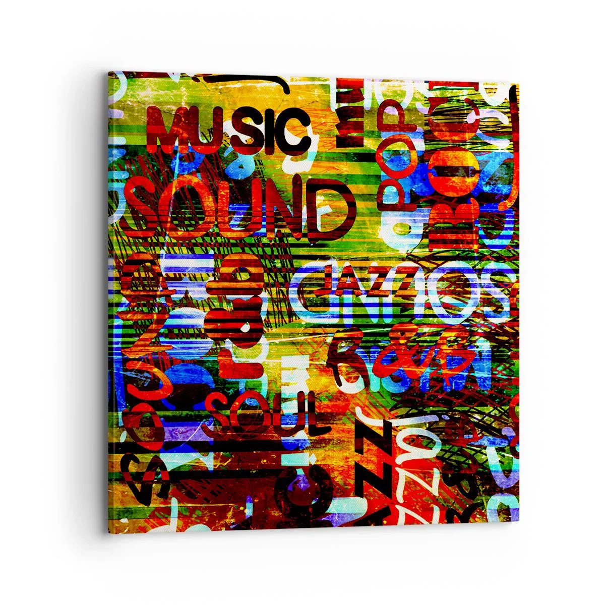 Quadro su tela - Stampe su Tela - Tutti i colori del suono - 70x70 cm