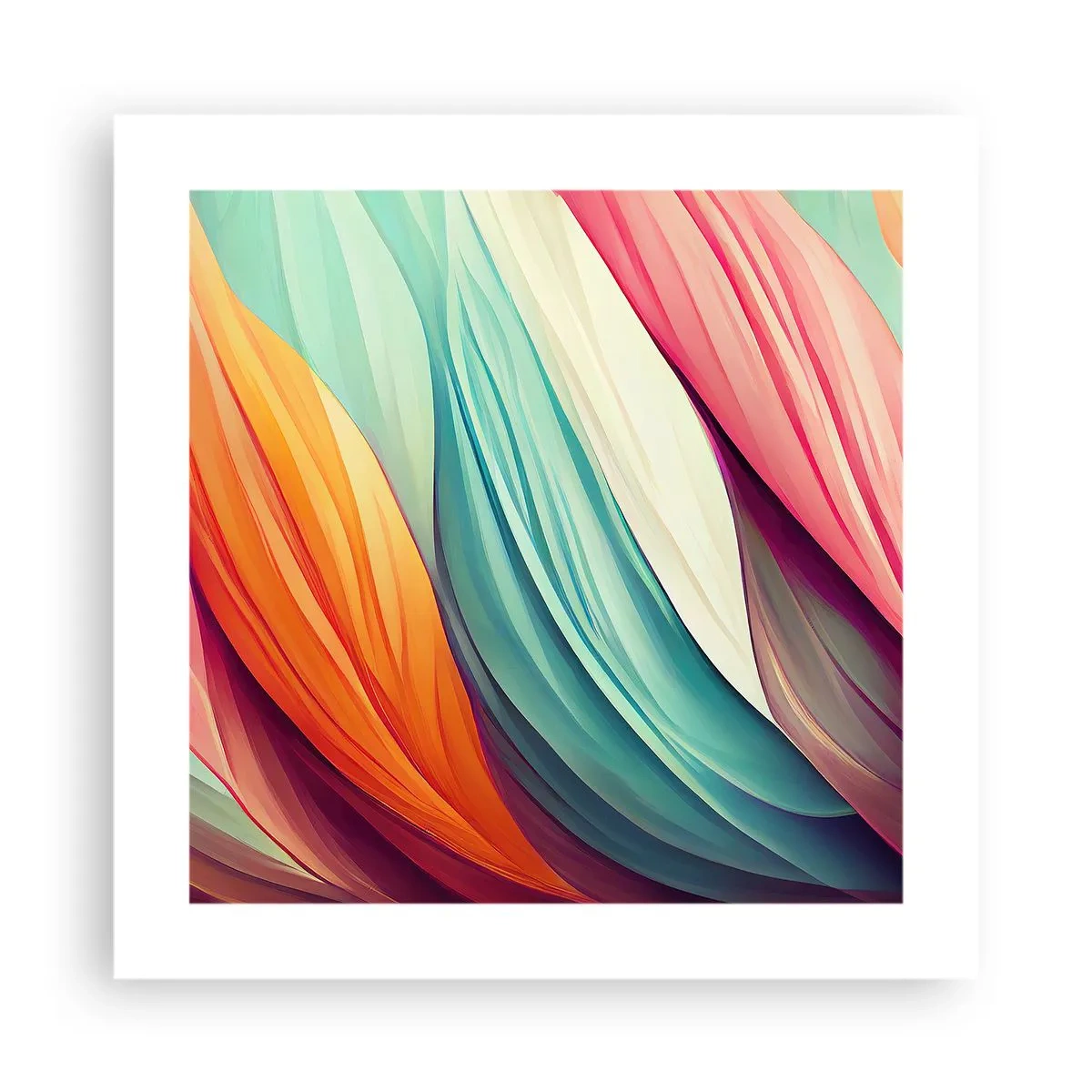 Poster - Intreccio arcobaleno - 40x40 cm