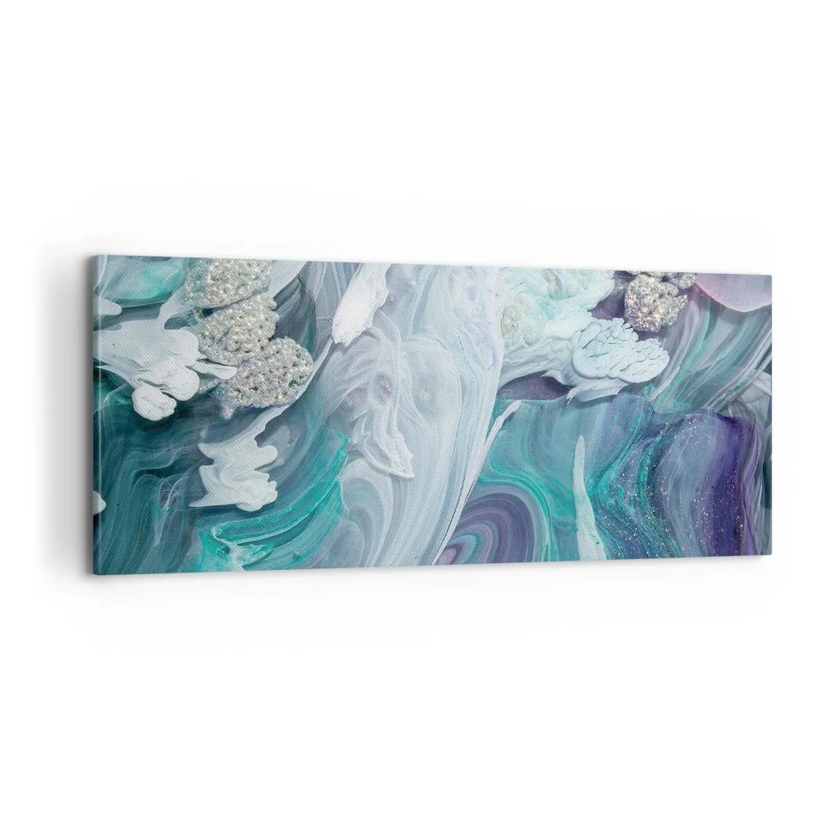Quadro su tela - Stampe su Tela - Correnti di blu - 100x40 cm