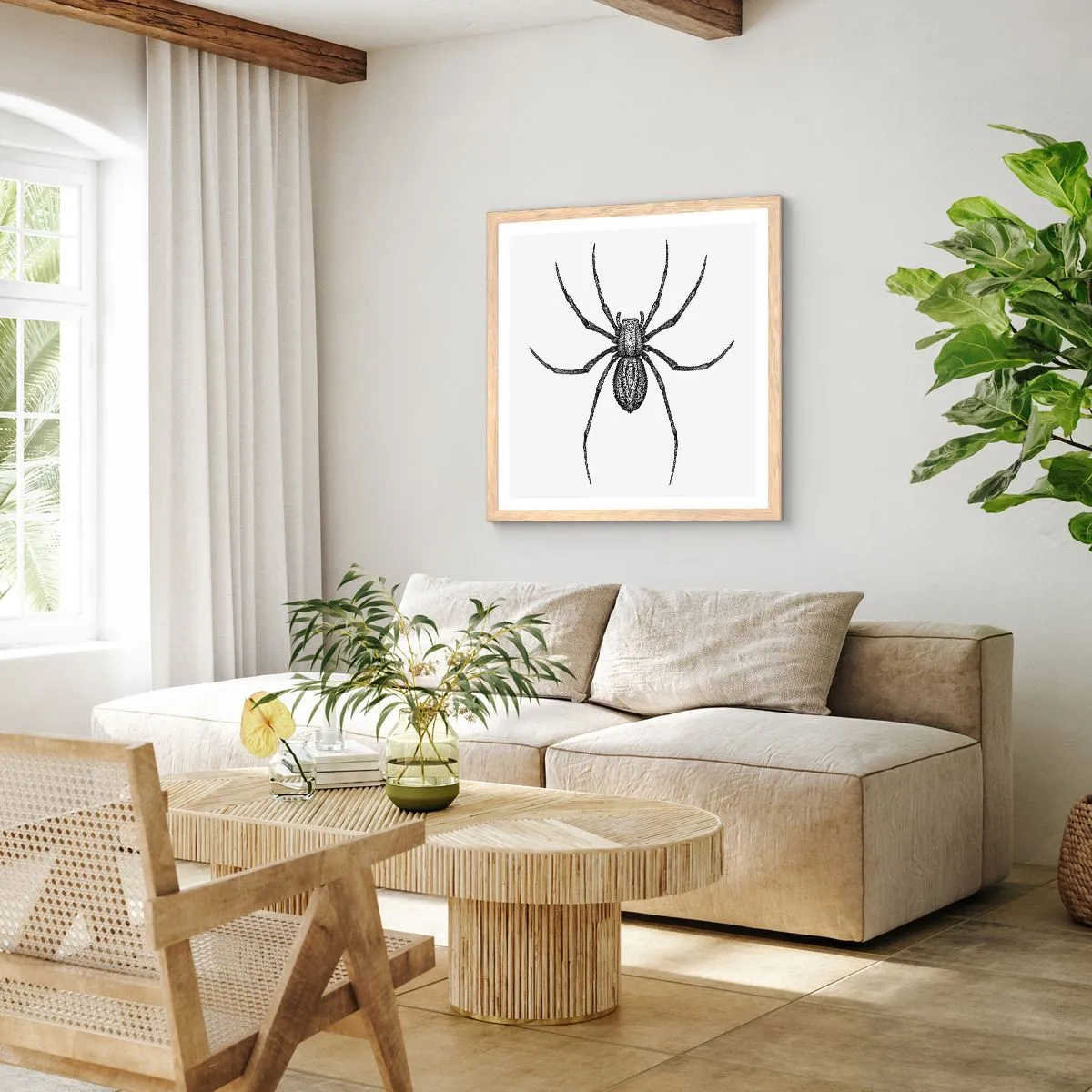 Poster in cornice rovere chiaro - Precisione inquietante - 30x30 cm