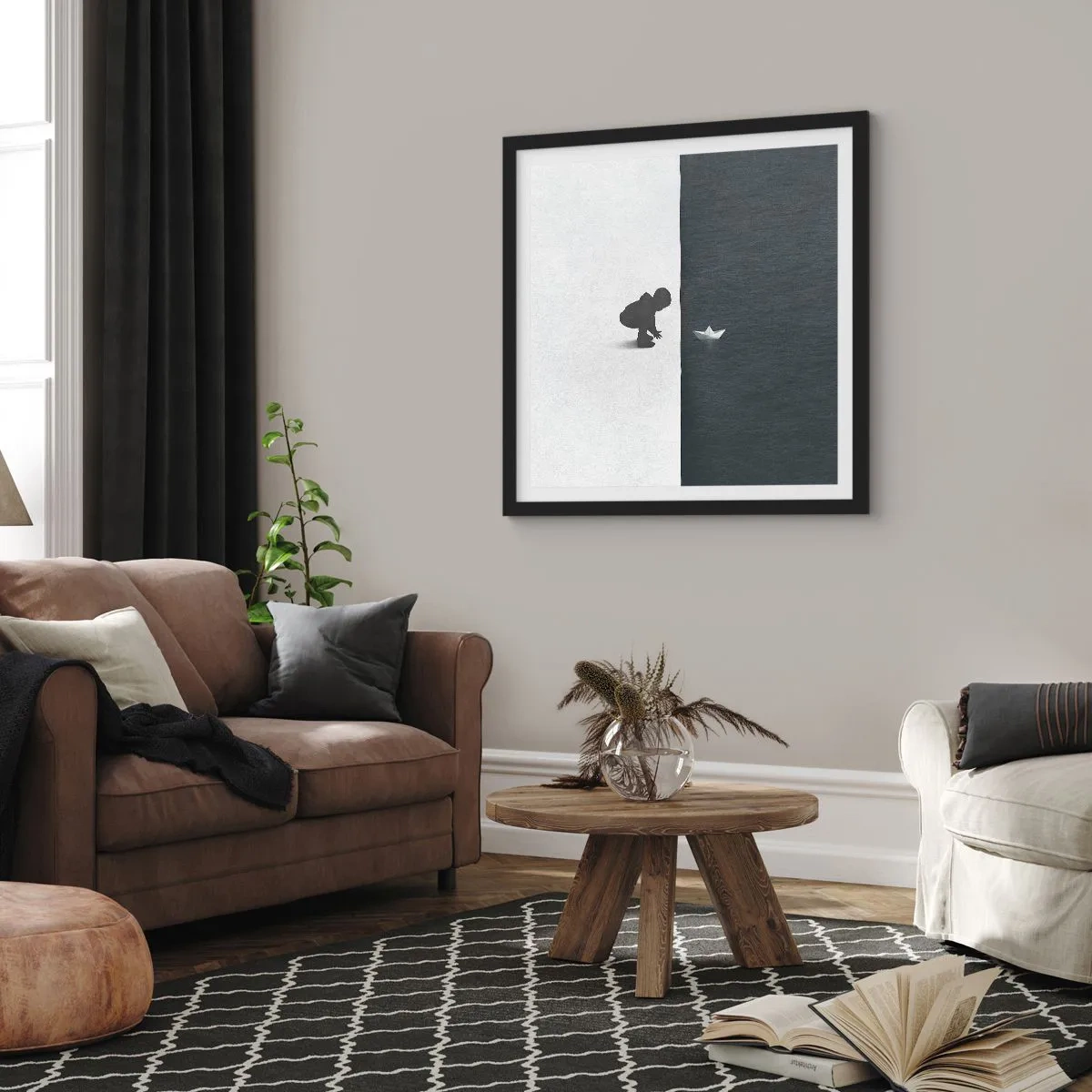 Poster in cornice nera - La grande spedizione - 60x60 cm