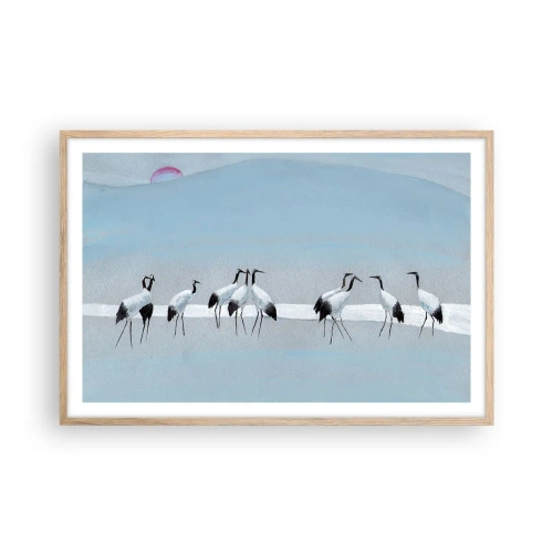 Poster in cornice rovere chiaro - Dopo un giorno rovente - 91x61 cm