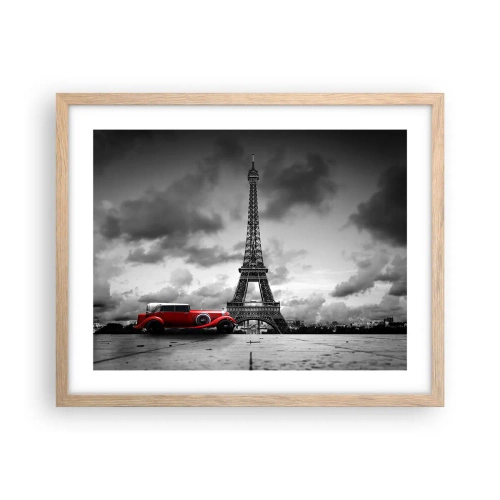 Poster in cornice rovere chiaro - Non molto tempo fa a Parigi - 50x40 cm