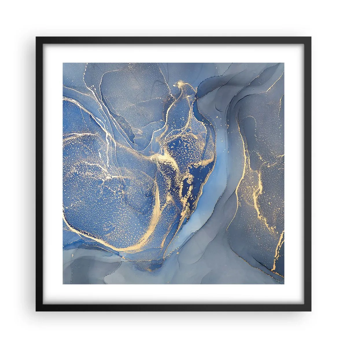 Poster in cornice nera - Polvere d'oro - 50x50 cm