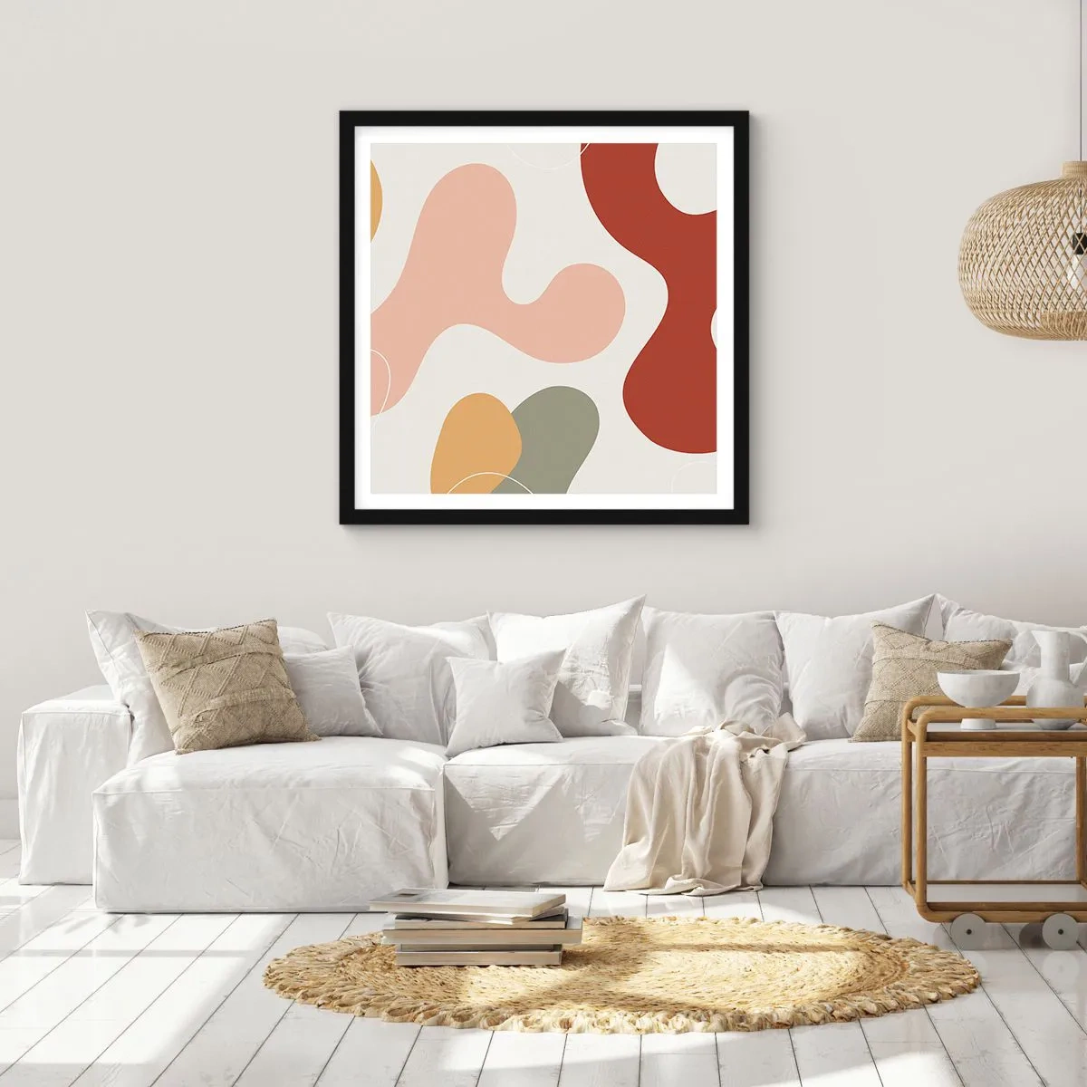 Poster in cornice nera - Ghirigori - 50x50 cm