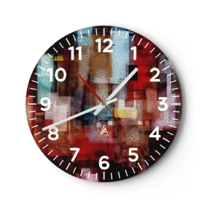 Orologio da parete - Orologio in Vetro - Confusione aggrovigliata - 30x30 cm