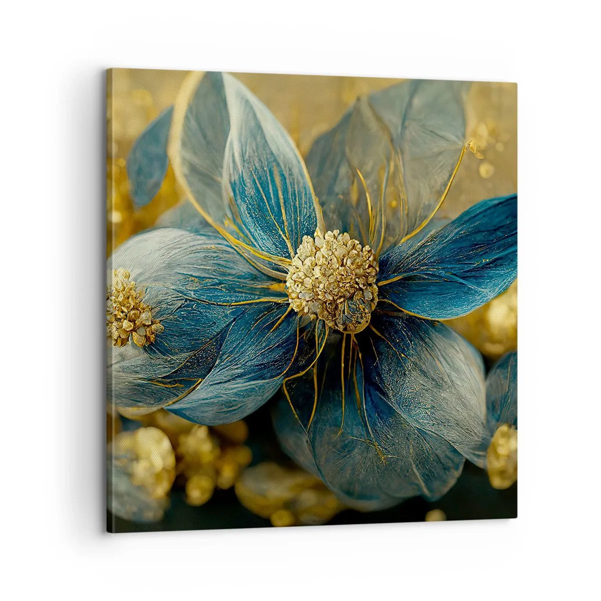 Quadro su tela - Stampe su Tela - Fiorire d'oro - 60x60 cm