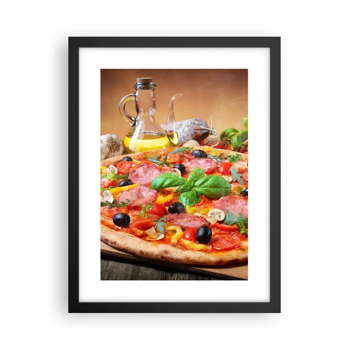 Poster in cornice nera - Con gusto veramente italiano - 30x40 cm
