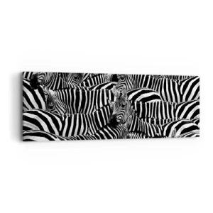 Quadro su tela - Stampe su Tela - Ritratto collettivo a strisce - 90x30 cm