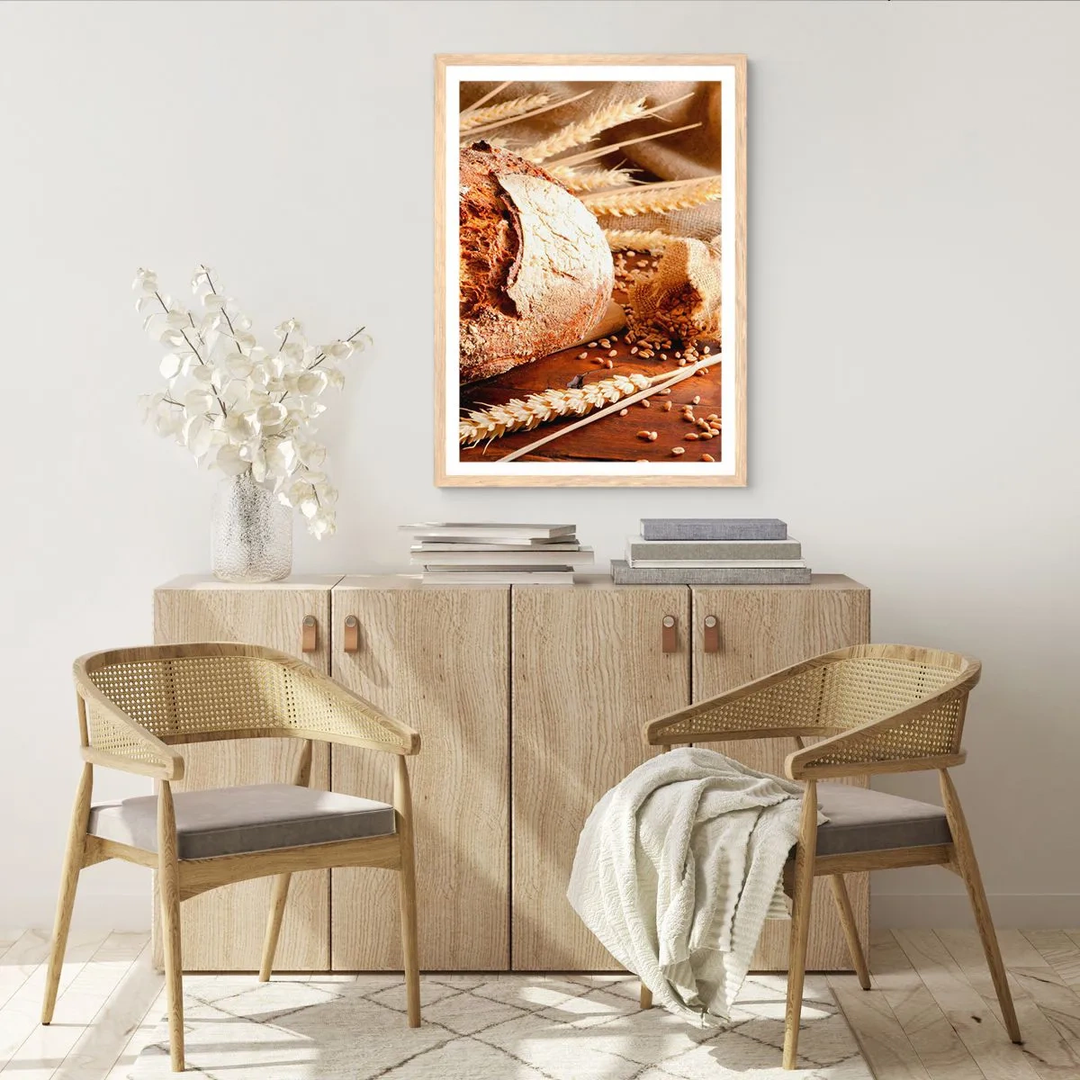 Poster in cornice rovere chiaro - Appetitoso, profumato, croccante - 50x70 cm