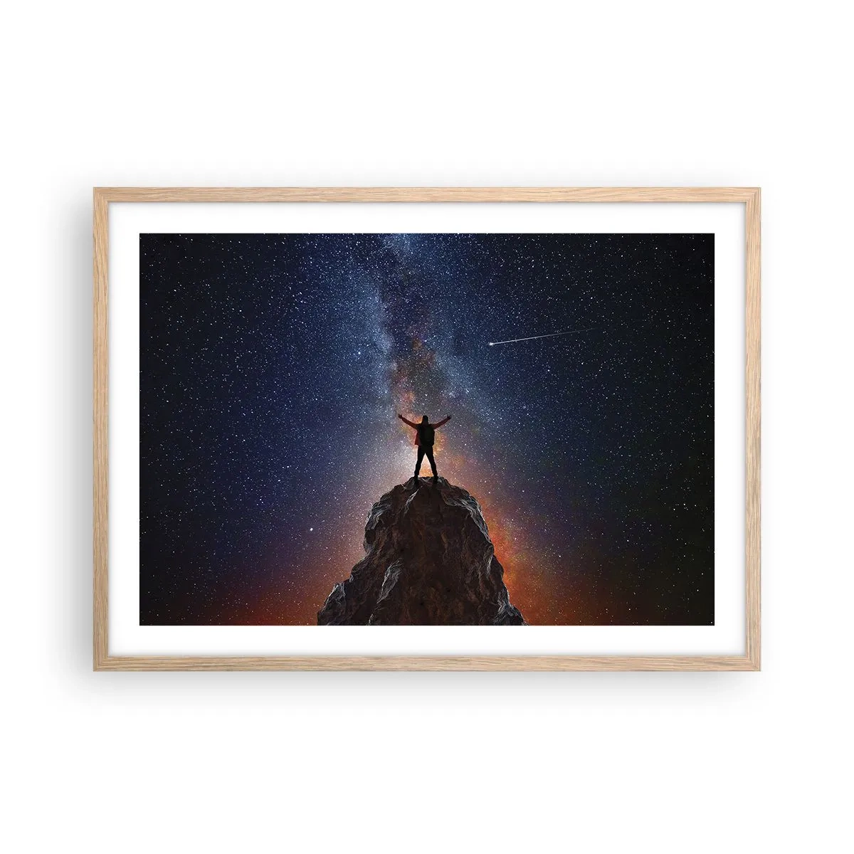 Poster in cornice rovere chiaro - La forza è con me! - 70x50 cm