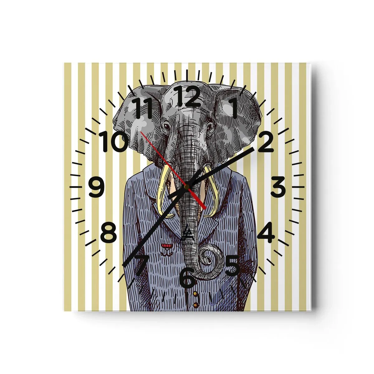 Orologio da parete - Orologio in Vetro - Elegante di natura - 30x30 cm