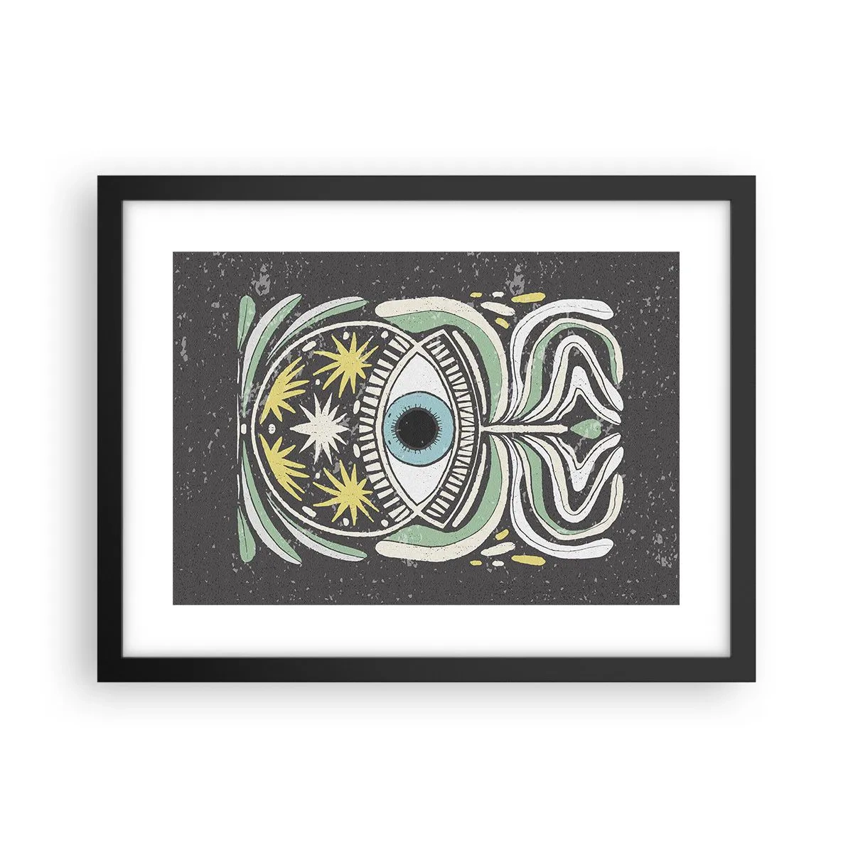 Poster in cornice nera - Rituali tribali - 40x30 cm