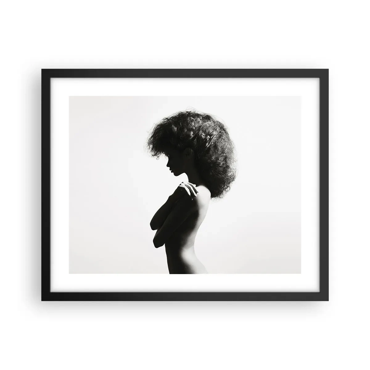 Poster in cornice nera - Come un fiore su un gambo snello - 50x40 cm