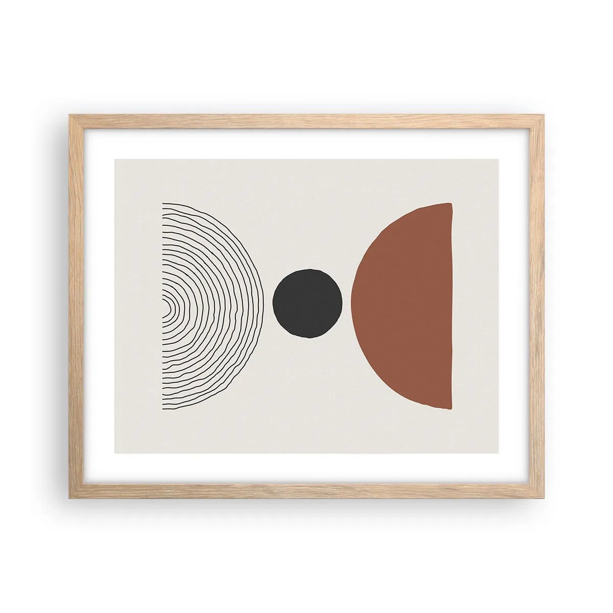 Poster in cornice rovere chiaro - Al centro dell'attenzione - 50x40 cm