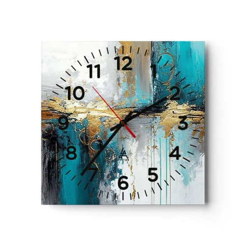 Orologio da parete - Orologio in Vetro - Panta rei - 40x40 cm