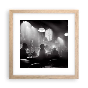 Poster in cornice rovere chiaro - Nell'atmosfera jazz - 30x30 cm
