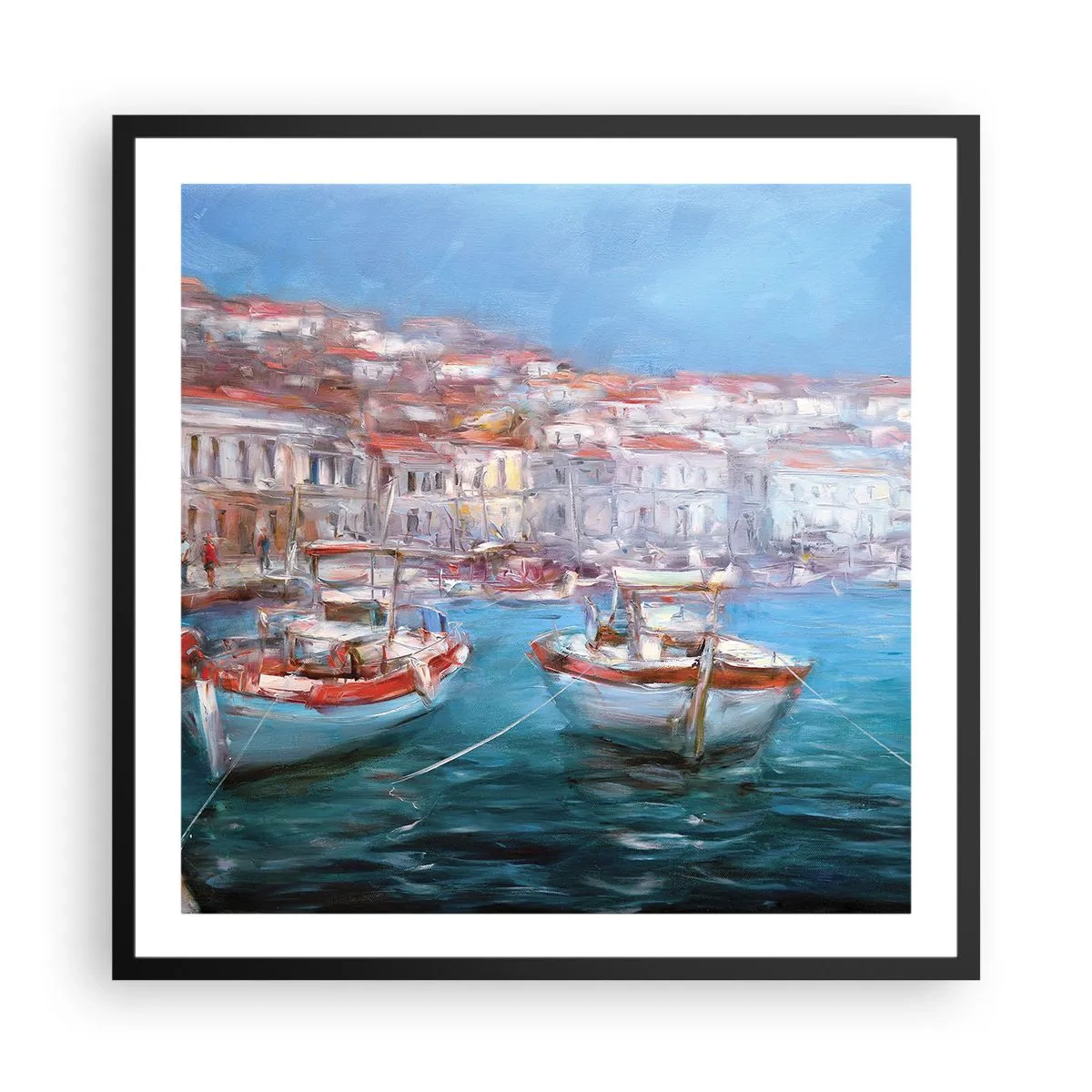 Poster in cornice nera - Golfo italiano - 60x60 cm
