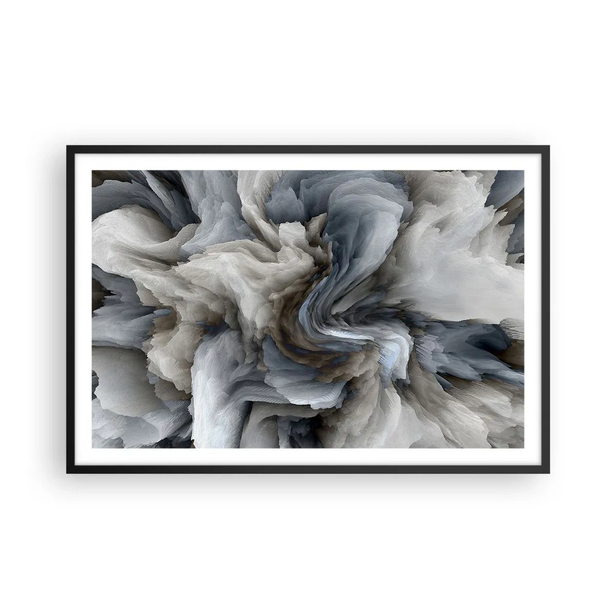 Poster in cornice nera - Pietra in fiore - 91x61 cm