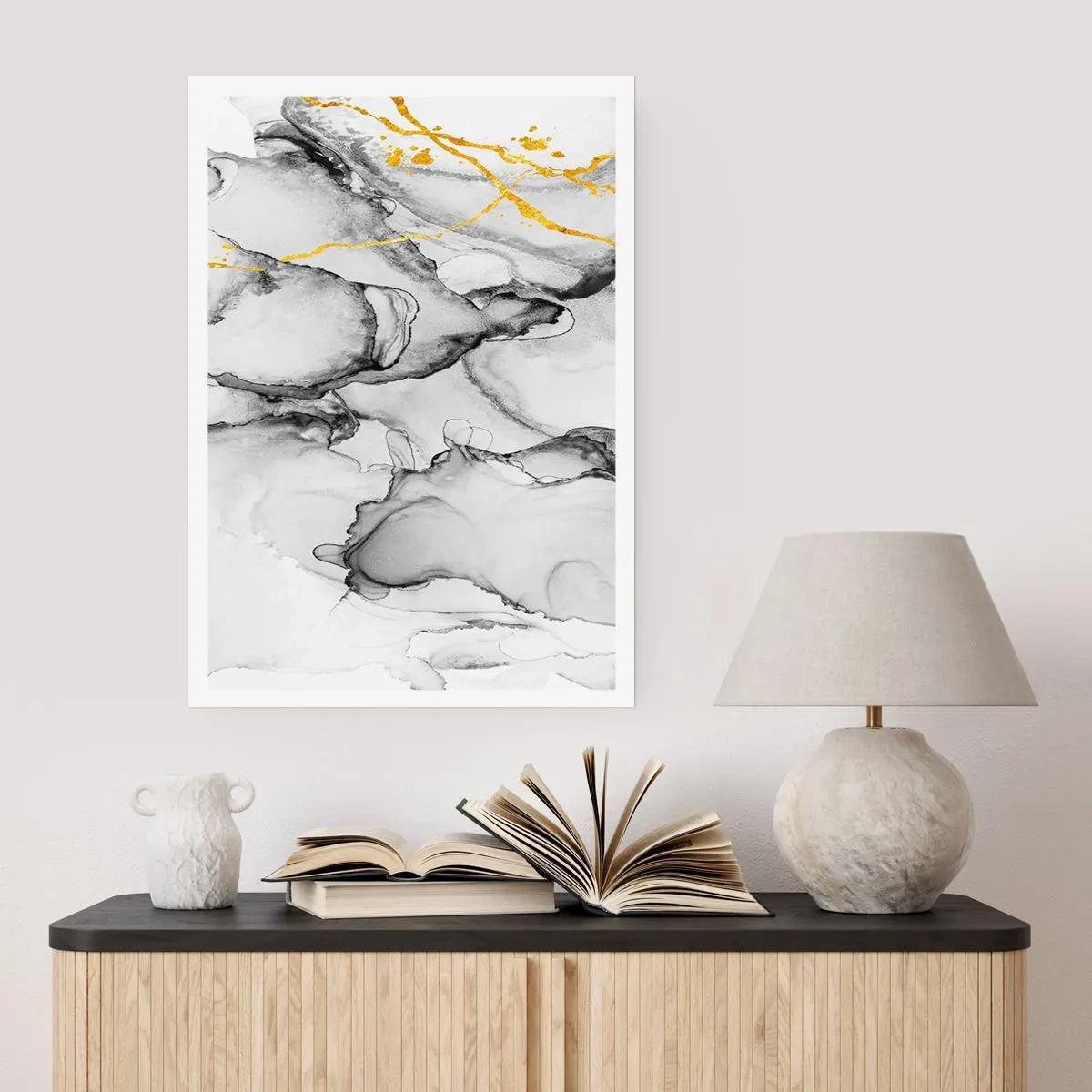 Poster - Composizione con motivo d'oro - 70x100 cm