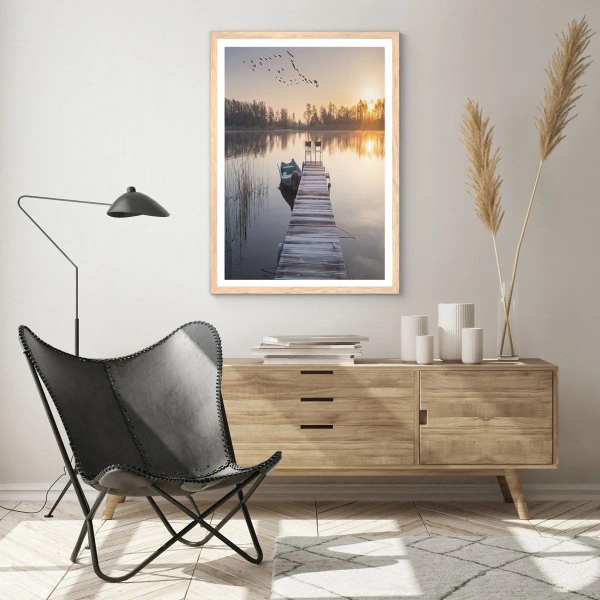 Poster in cornice rovere chiaro - Tornerò un giorno - 40x50 cm