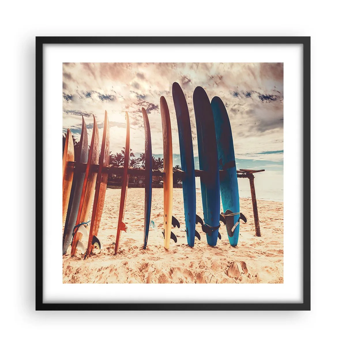 Poster in cornice nera - Buonanotte, a domani - 50x50 cm