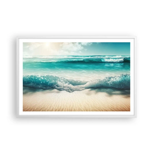 Poster in cornice bianca - La calma dell'oceano - 91x61 cm