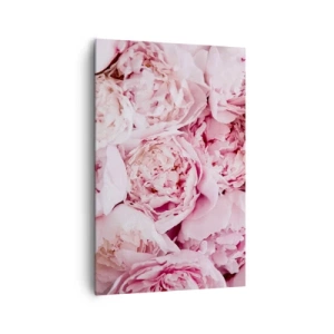 Quadro su tela - Stampe su Tela - Un primo piano di un bouquet di peonie rosa - 80x120cm - Morbide e profumate - Decorazione murale moderna per soggiorno e camera da letto ARTTOR