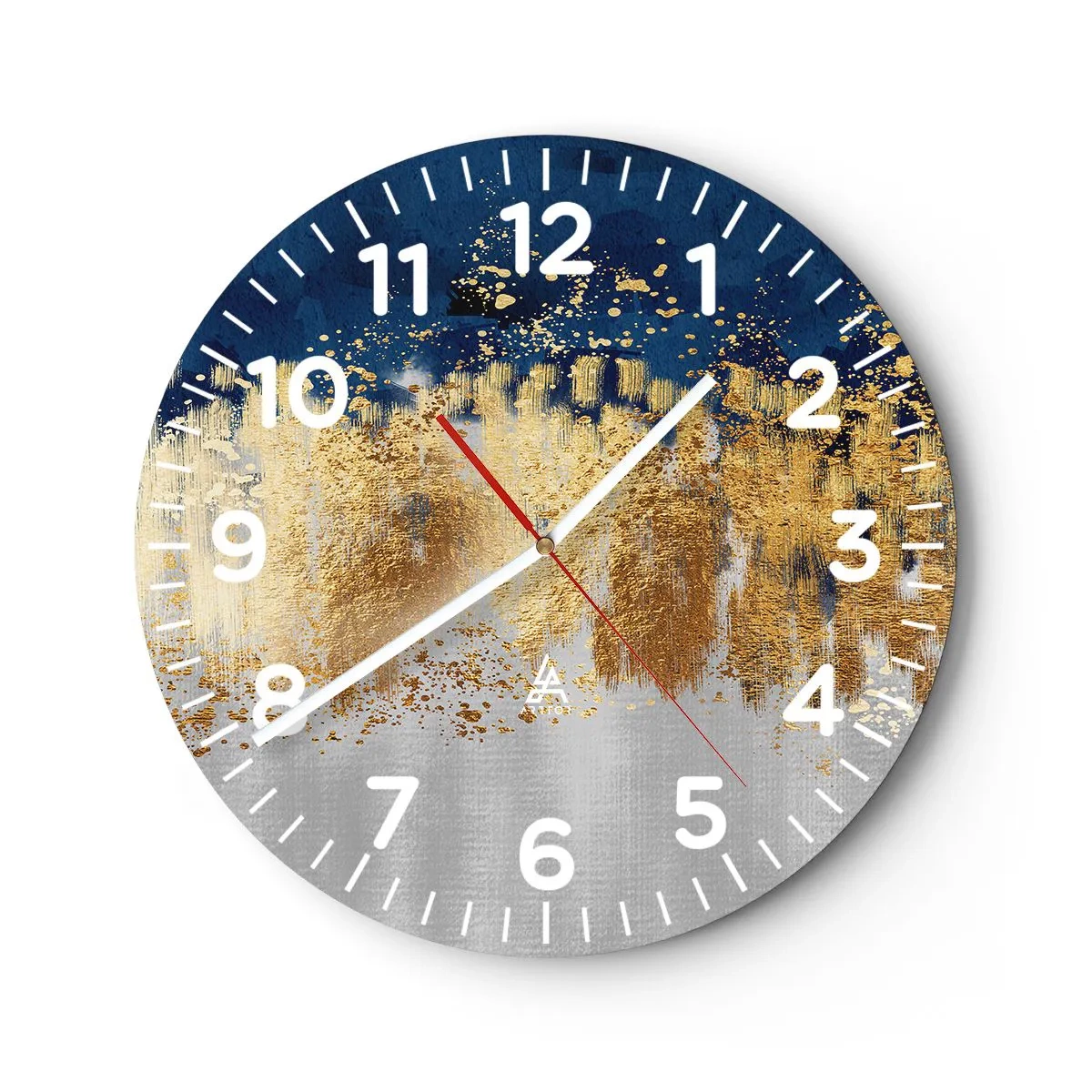 Orologio da parete - Orologio in Vetro - Composizione moderna con bagliore - 30x30 cm